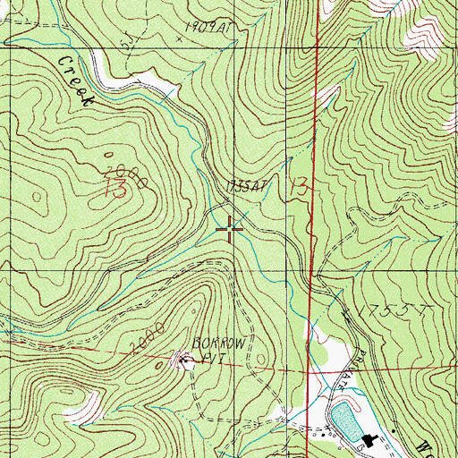 Topographic Map of Romine Creek, OR