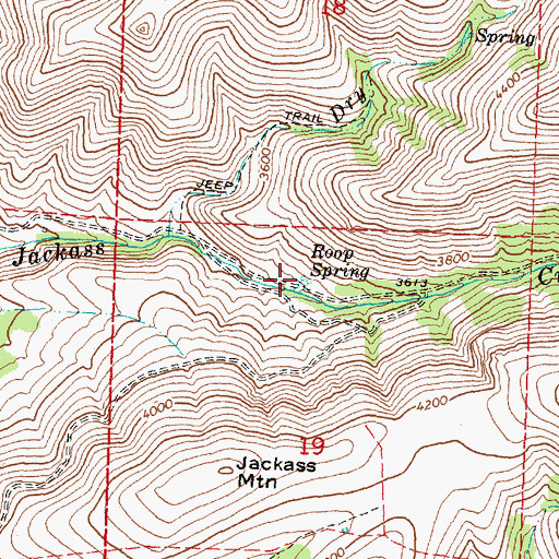 Topographic Map of Roop Spring, OR