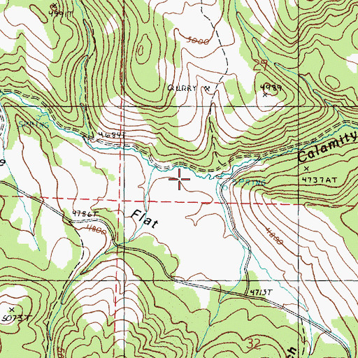Topographic Map of Rosewood Gulch, OR