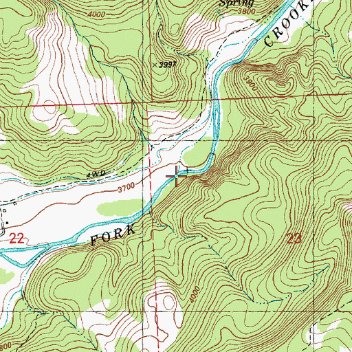 Topographic Map of Rough Canyon, OR