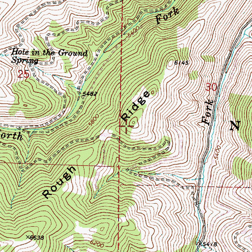 Topographic Map of Rough Ridge, OR