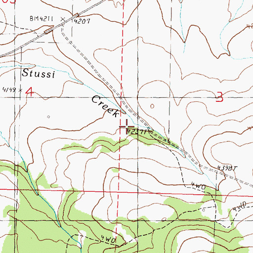 Topographic Map of Round Basin School (historical), OR