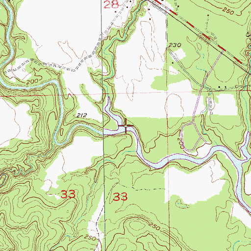 Topographic Map of Briar Creek, AL