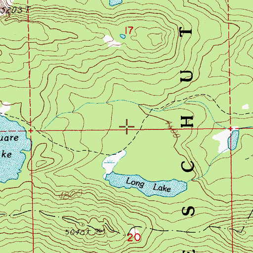 Topographic Map of Round Lake Trail, OR