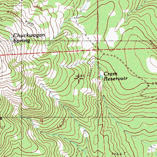 Topographic Map of Round Mountain Mine, OR