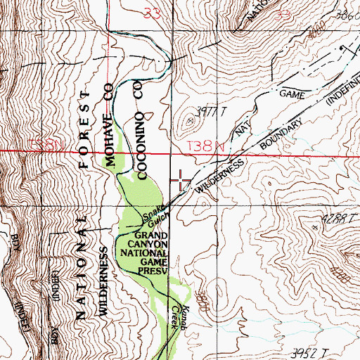 Topographic Map of Snake Gulch, AZ
