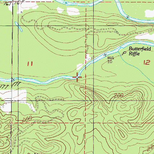 Topographic Map of Roy Creek, OR