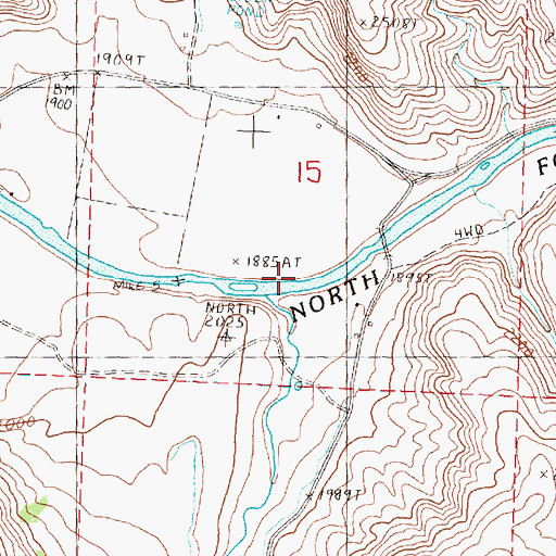 Topographic Map of Rudio Creek, OR