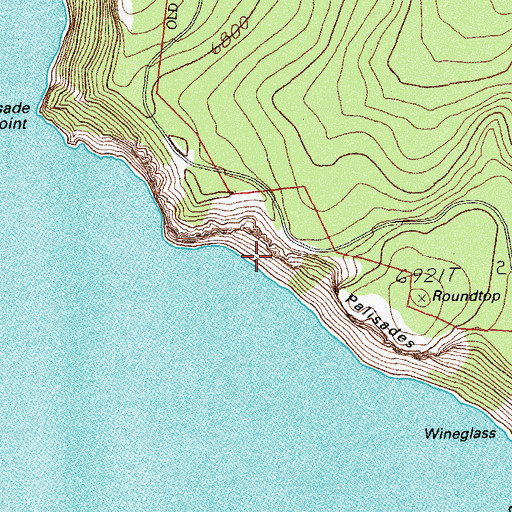 Topographic Map of Rugged Crest Palisades, OR