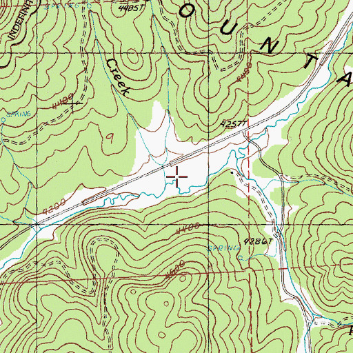 Topographic Map of Rush Creek, OR