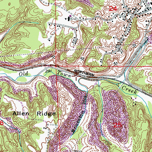 Topographic Map of Briceston Hollow, AL