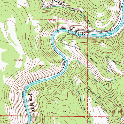 Topographic Map of Rysdam Canyon, OR