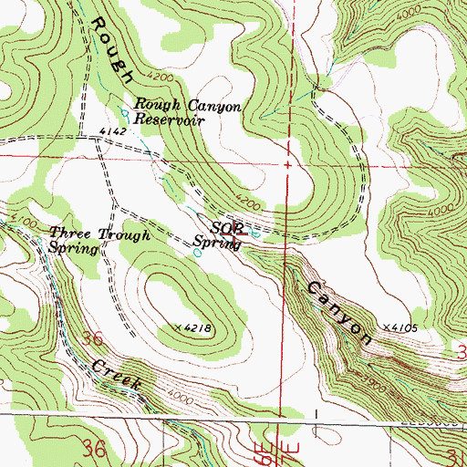 Topographic Map of SOB Spring, OR