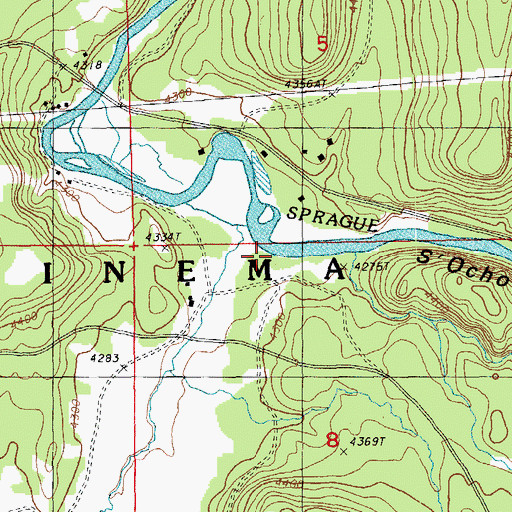 Topographic Map of S'Ocholis Canyon, OR