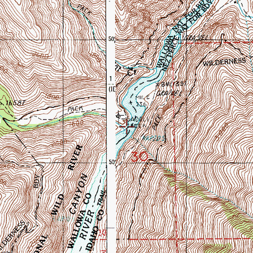 Topographic Map of Saddle Creek, OR