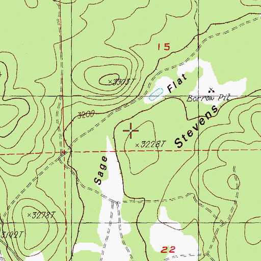 Topographic Map of Sage Flat, OR