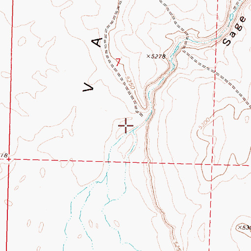 Topographic Map of Sage Hen Canyon, OR