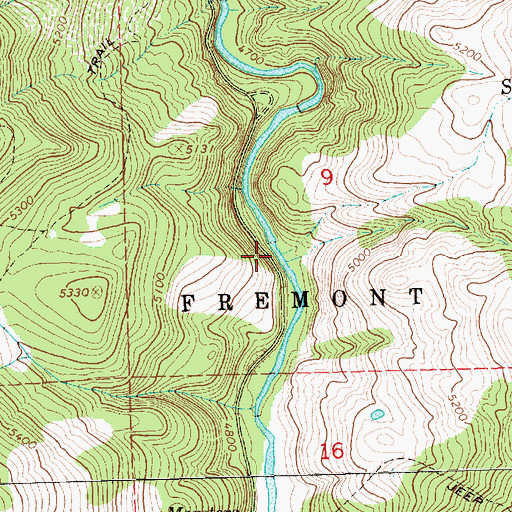 Topographic Map of Sage Hen Creek, OR