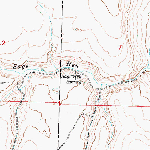 Topographic Map of Sage Hen Spring, OR