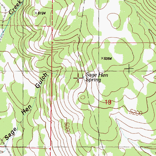 Topographic Map of Sage Hen Spring, OR