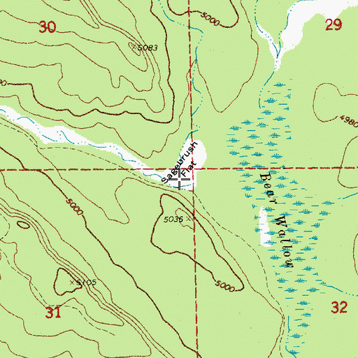 Topographic Map of Sagebrush Flat, OR