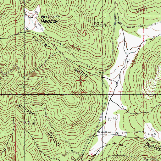 Topographic Map of Sailor Gulch, OR