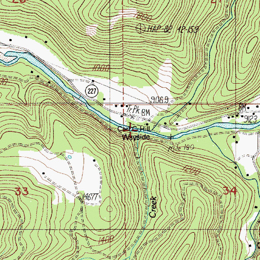 Topographic Map of Saint John Creek, OR