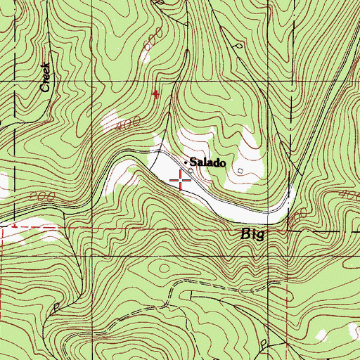 Topographic Map of Salado, OR