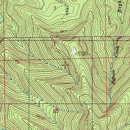 Topographic Map of Salmon Butte Trail, OR