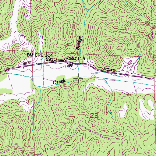Topographic Map of Bridge Branch, AL