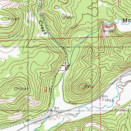 Topographic Map of Salmon Creek, OR