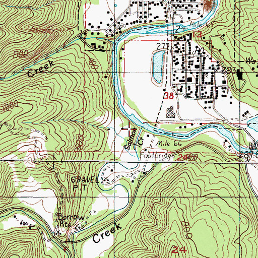 Topographic Map of Salmon Creek, OR