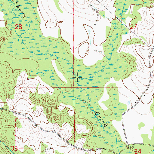 Topographic Map of Bridge Creek, AL