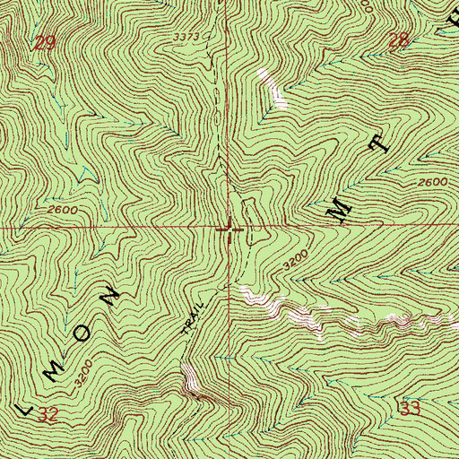 Topographic Map of Salmon Mountain Trail, OR