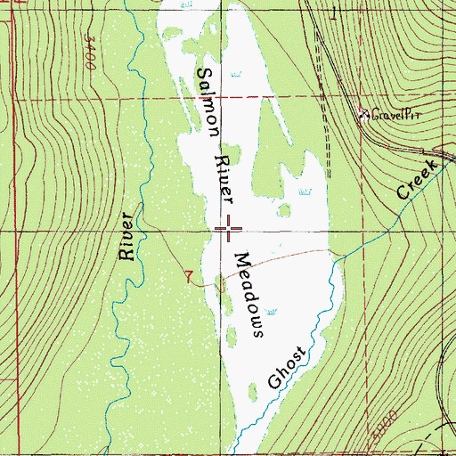 Topographic Map of Salmon River Meadows, OR