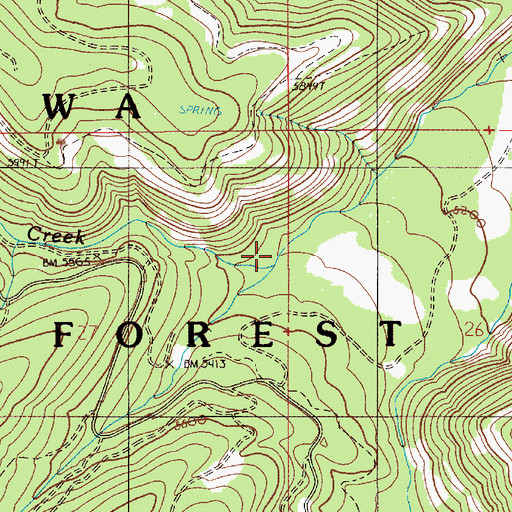 Topographic Map of Salt Creek, OR
