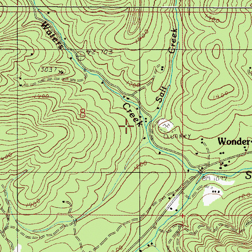 Topographic Map of Salt Creek, OR