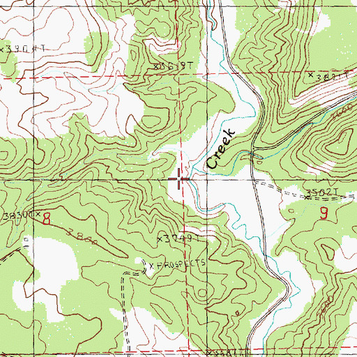 Topographic Map of Salt Creek, OR