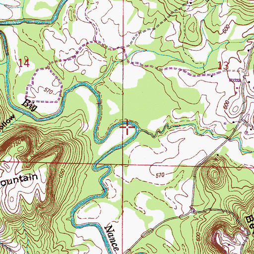 Topographic Map of Bridge Creek, AL