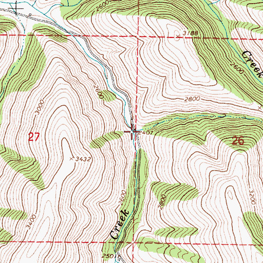Topographic Map of Salt Creek, OR