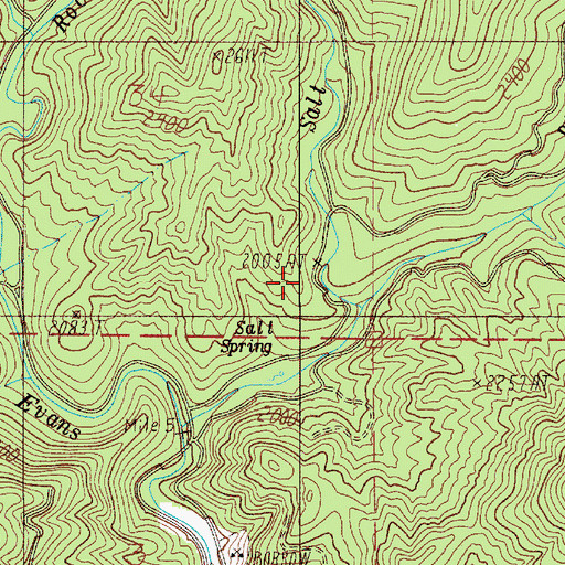 Topographic Map of Salt Creek Guard Station, OR