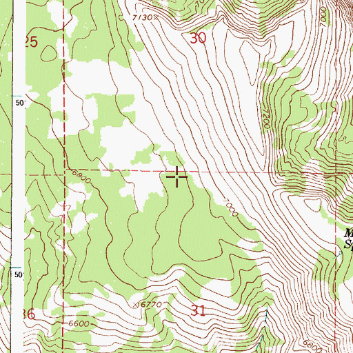 Topographic Map of Salt Trail, OR