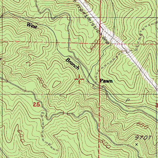 Topographic Map of Sam Creek, OR