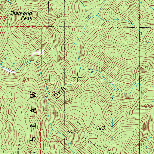 Topographic Map of Sampson Creek, OR