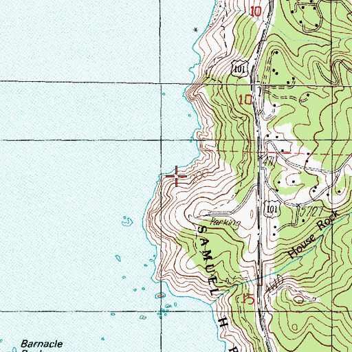 Topographic Map of Samuel H Boardman State Park, OR