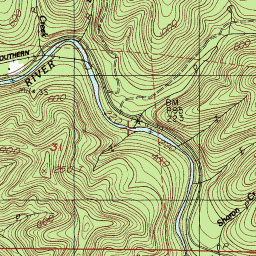 Topographic Map of San Antone Creek, OR