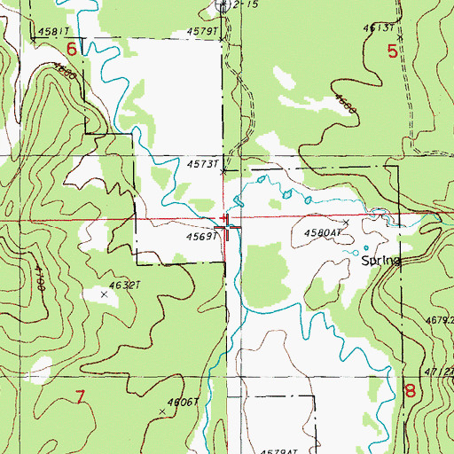 Topographic Map of Sand Creek, OR