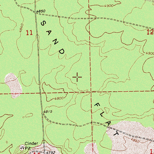Topographic Map of Sand Flat, OR
