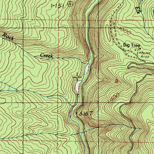 Topographic Map of Sand Rock Creek, OR