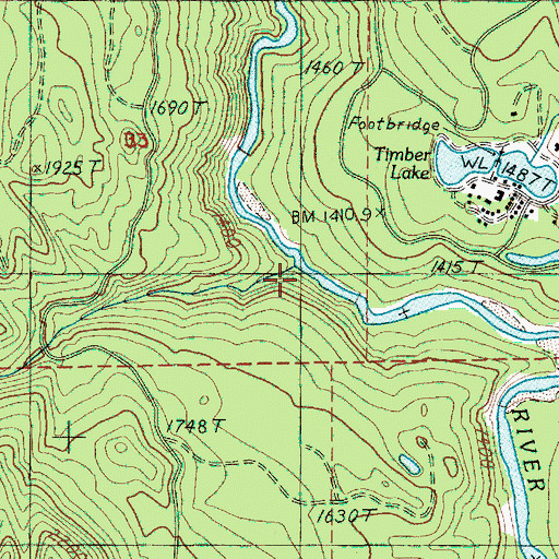 Topographic Map of Sandstone Creek, OR